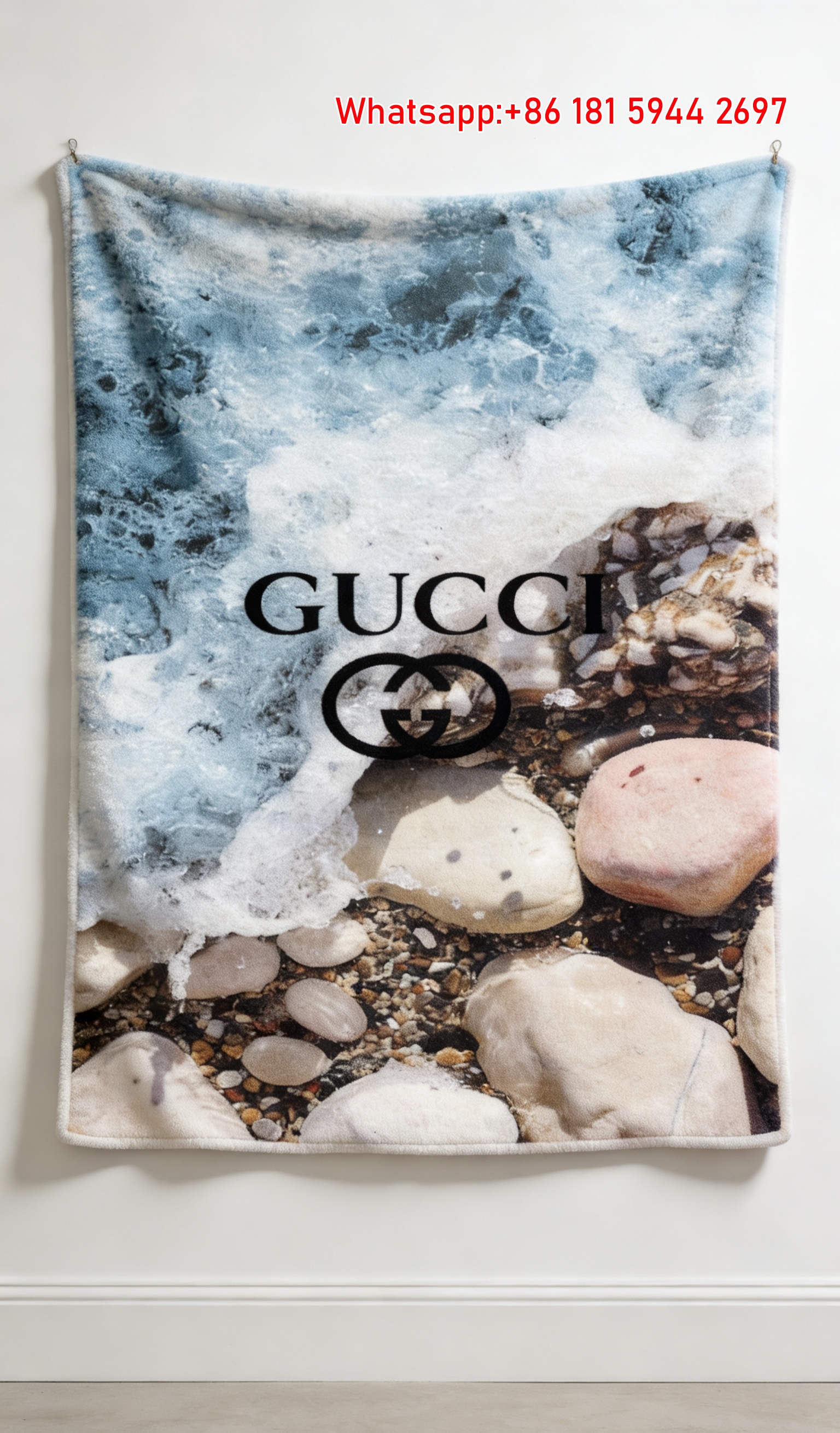 Gucci Ocean Stone Throw Blankets IMG_2895